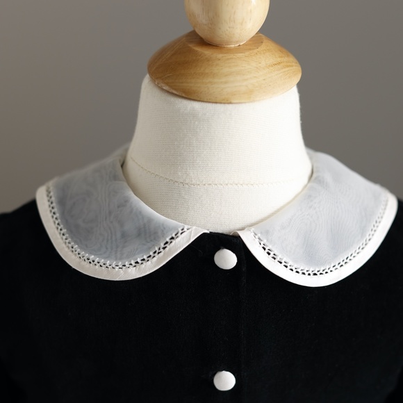 RARE Strasburg Dress Black Velvet Ivory Silk Sash Special Occasion Wedding NWT - Picture 6 of 7